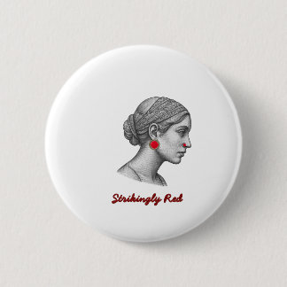 Badge Rond 5 Cm Portrait de femme élégante