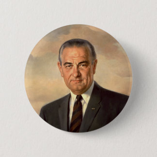 Badge Rond 5 Cm Portrait de fonctionnaire de Lyndon Johnson