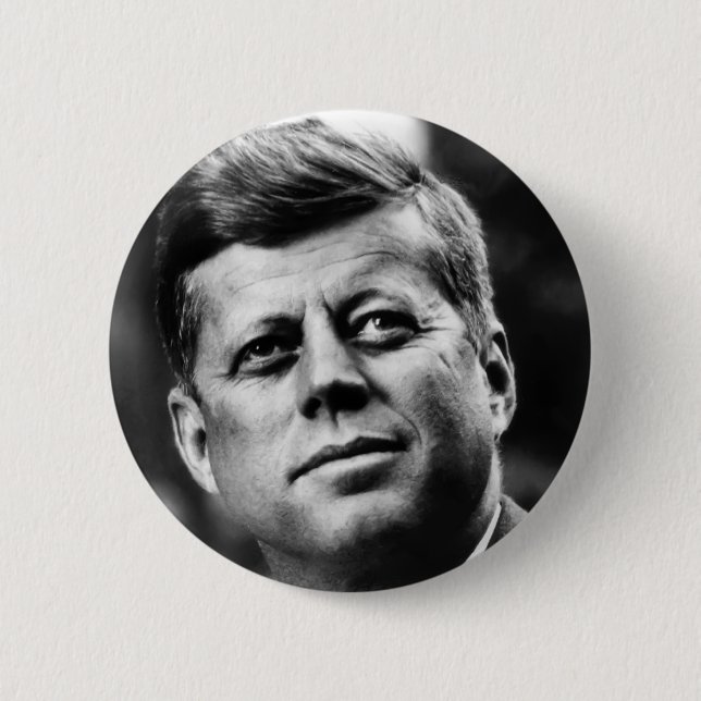 Badge Rond 5 Cm Portrait de John F Kennedy (Devant)