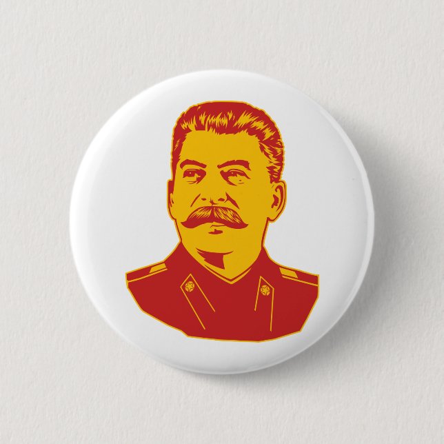 Badge Rond 5 Cm Portrait de Joseph Staline (Devant)