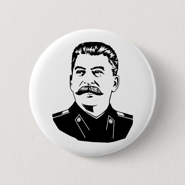 Badge Rond 5 Cm Portrait de Joseph Staline (Devant)