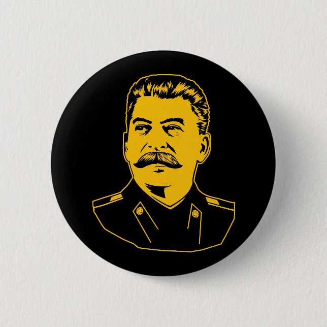 Badge Rond 5 Cm Portrait de Joseph Staline (Devant)