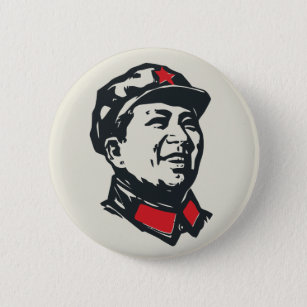 Badge Rond 5 Cm Portrait de Mao de Président