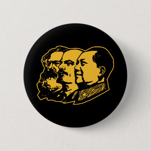 Badge Rond 5 Cm Portrait de Marx Lénine Mao