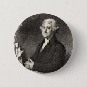 Badge Rond 5 Cm Portrait de Thomas Jefferson