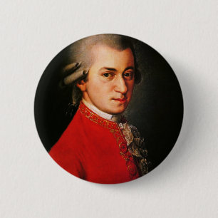 Badge Rond 5 Cm Portrait de Wolfgang Amadeus Mozart