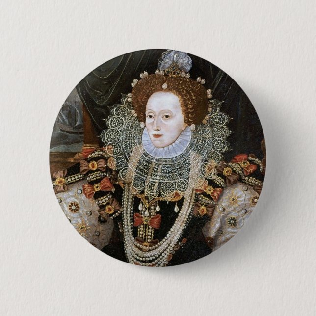 Badge Rond 5 Cm Portrait d'Elizabeth I (Devant)