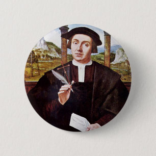Badge Rond 5 Cm Portrait d'un notaire par Quentin Massys