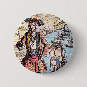 Badge Rond 5 Cm Portrait noir de couleur de Bart