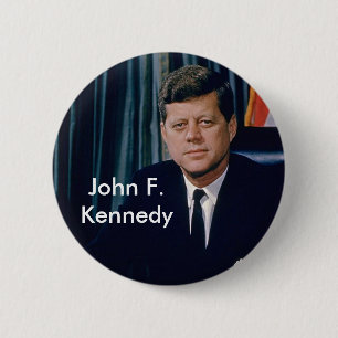 Badge Rond 5 Cm Portrait officiel de JFK de public domain