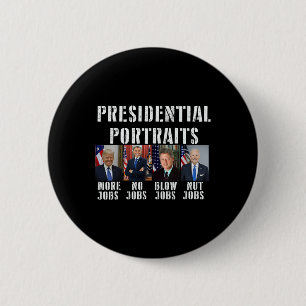Badge Rond 5 Cm Portraits présidentiels de l'Humour Trump Obama Bi