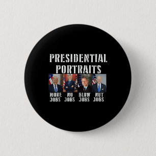 Badge Rond 5 Cm Portraits présidentiels de l'Humour Trump Obama Bi