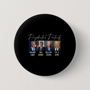 Badge Rond 5 Cm Portraits Trump Plus d'emplois Obama Pas d'emplois