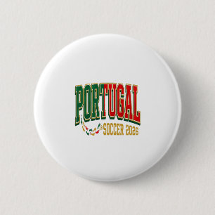 Badge Rond 5 Cm Portugal Football 2026 Football Gras Pays Typograp