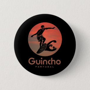 Badge Rond 5 Cm Portugal Planche à voile Surf Surfeurs Praia Do Gu
