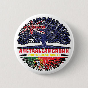 Badge Rond 5 Cm Portugal Portugal Australie Australie racine arbre