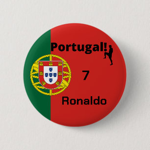Badge Rond 5 Cm Portugal Soccer, personnalisable