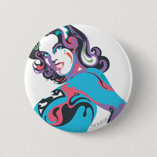 Badge Rond 5 Cm Pose 1 d'éclaboussure de couleur de Supergirl