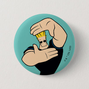 Badge Rond 5 Cm Pose de trame photo Johnny Bravo