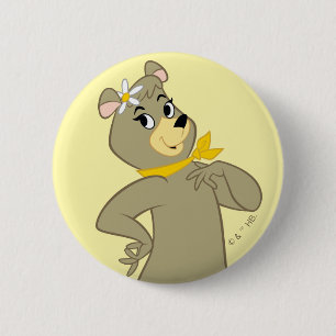 Badge Rond 5 Cm Pose Joueuse de Cindy Bear