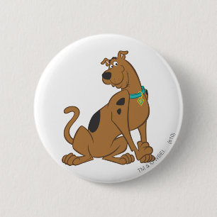 Badge Rond 5 Cm Pose Scooby-Doo Bashful