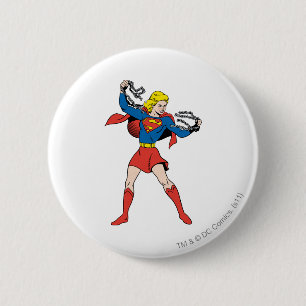 Badge Rond 5 Cm Pose Supergirl 10