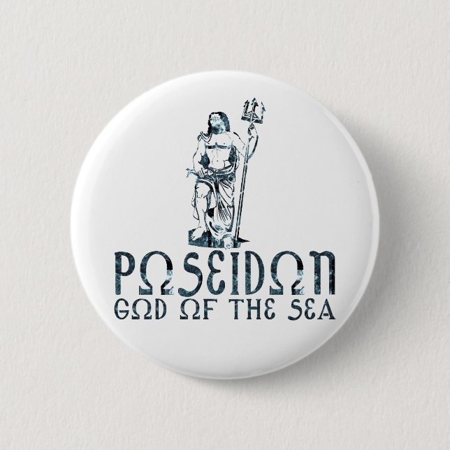Badge Rond 5 Cm Poseidon (Devant)
