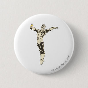 Badge Rond 5 Cm Poses vertes de lanterne