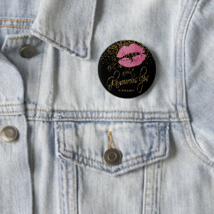 Badge Rond 5 Cm Posez-moi des questions sur mes lèvres glamour - J