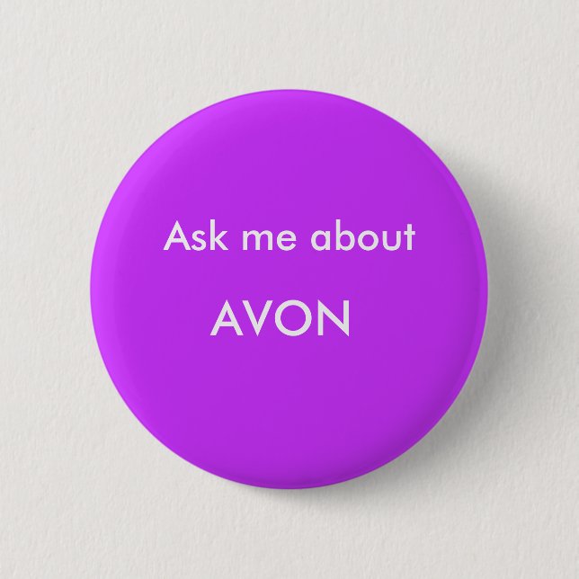 Badge Rond 5 Cm Posez-moi la question, AVON (Devant)