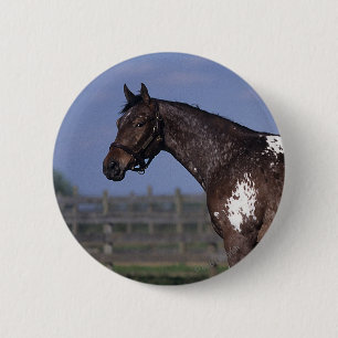 Badge Rond 5 Cm Position de cheval d'Appaloosa