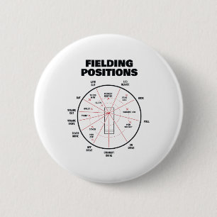 Badge Rond 5 Cm Positions de fielding de cricket T-shirt Fielder C