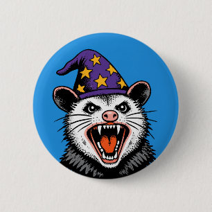 Badge Rond 5 Cm Possum qui crie