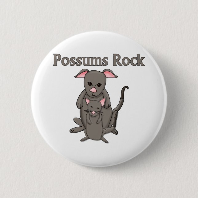 Badge Rond 5 Cm Possum Rock (Devant)