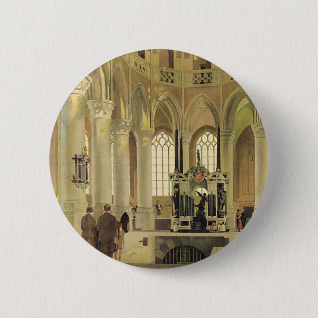 Badge Rond 5 Cm Poster Delft LNER (Devant)
