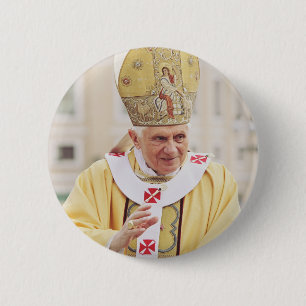 Badge Rond 5 Cm Poster du pape Benoît XVI