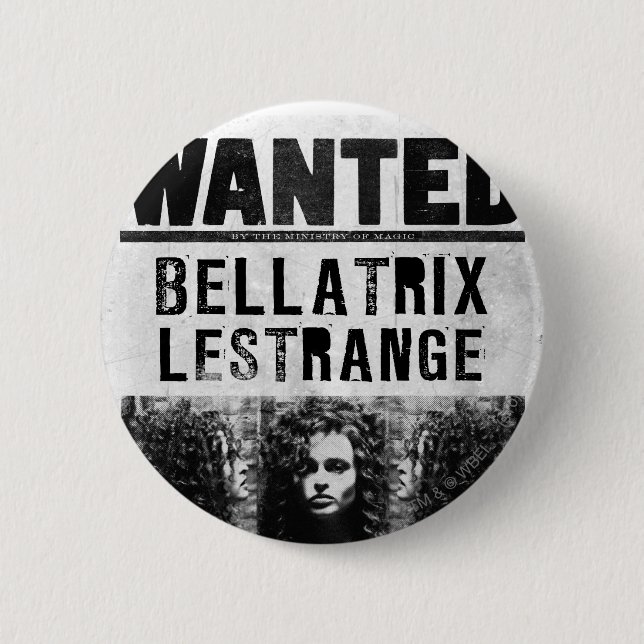 Badge Rond 5 Cm Poster Recherché Bellatrix Lestrange (Devant)
