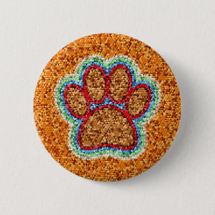 Badge Rond 5 Cm Pot de chien basse