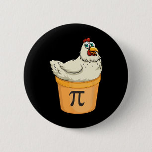 Badge Rond 5 Cm Pot de poulet tarte amusant Math Pun Pi de poulet 