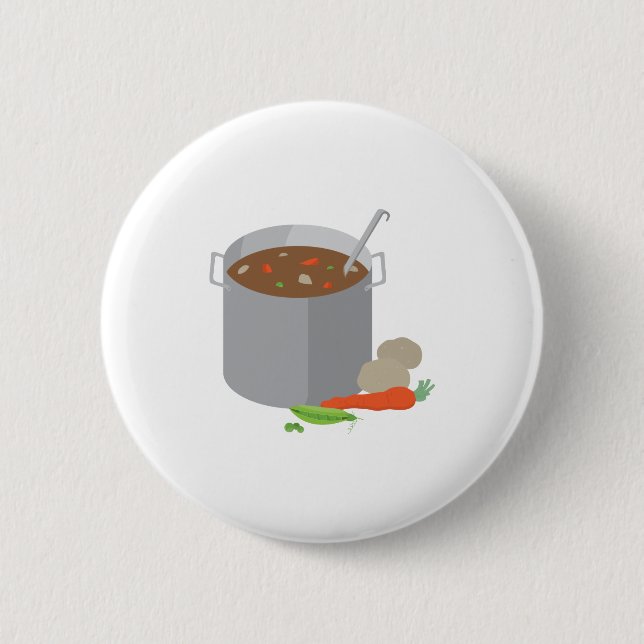 Badge Rond 5 Cm Pot De Soupe (Devant)