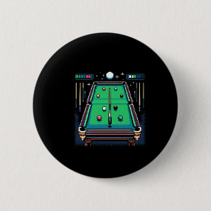 Badge Rond 5 Cm Pot Pixelated 8 bits Billiards