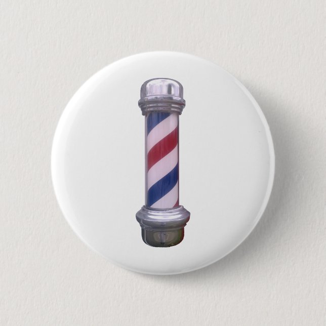 Badge Rond 5 Cm Poteau en barbier (Devant)