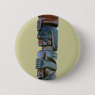 Badge Rond 5 Cm Poteau Totémique
