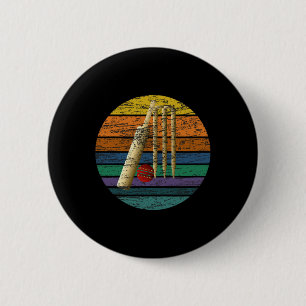 Badge Rond 5 Cm Poteaux de cricket vintage T Ll Fan de cricket Lan