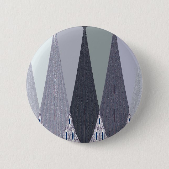 Badge Rond 5 Cm Pots Chevron Gris Cendré Imprimer (Devant)