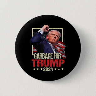 Badge Rond 5 Cm Poubelle élection Trump 2024 Pour vote Trump P
