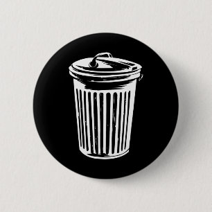 Badge Rond 5 Cm Poubelle Halloween Costume Garge Can Trashcan Cos