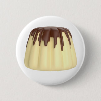 Badge Rond 5 Cm Pouding à la vanille surmonté de chocolat