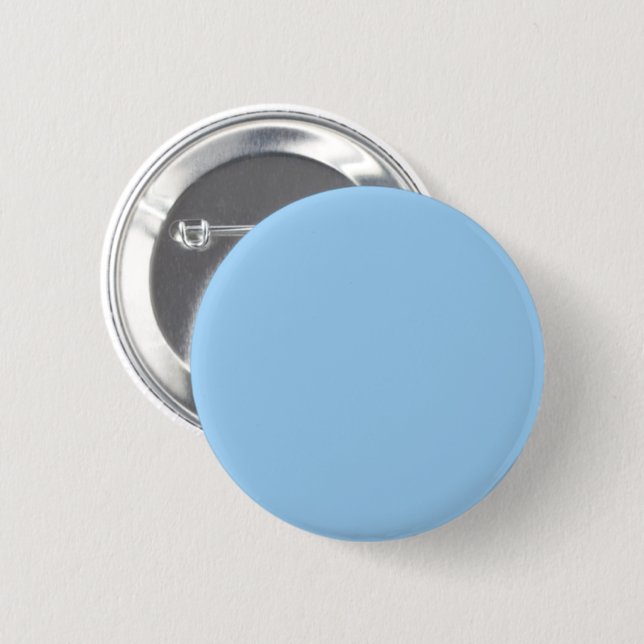 Badge Rond 5 Cm Poudre solide clair bleu bébé pâle (Devant & derrière)