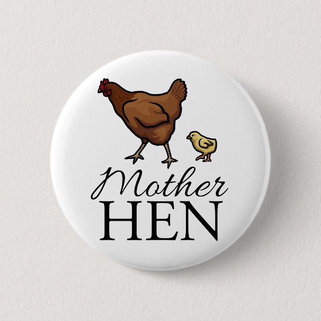 Badge Rond 5 Cm Poule de mère (Devant)